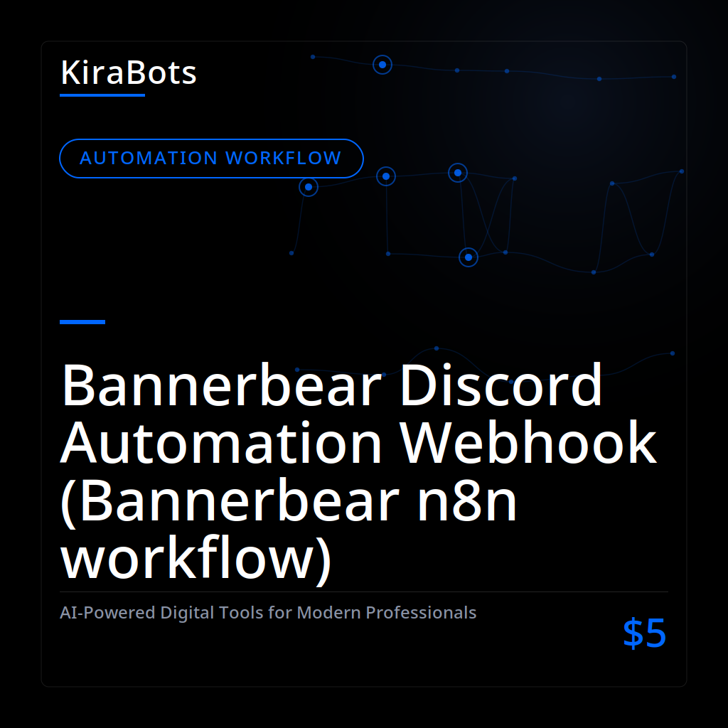 Bannerbear Discord Automation Webhook (Bannerbear n8n workflow)