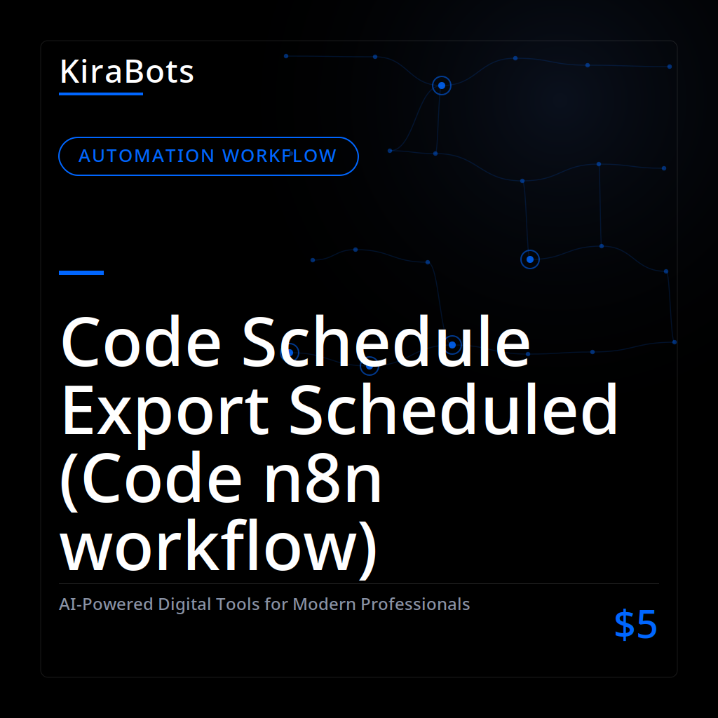 Code Schedule Export Scheduled (Code n8n workflow)