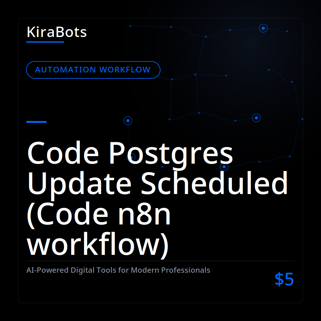 Code Postgres Update Scheduled (Code n8n workflow)
