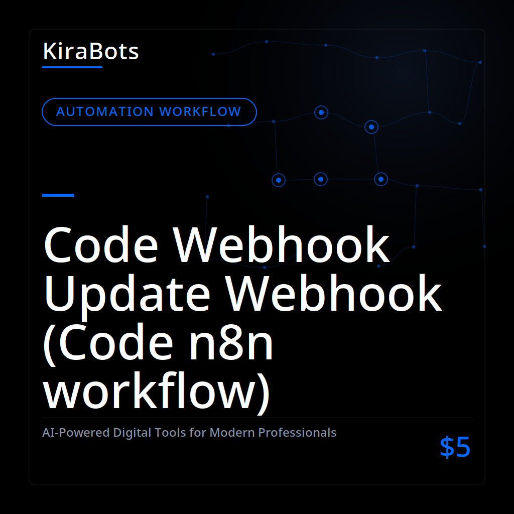 Code Webhook Update Webhook (Code n8n workflow)