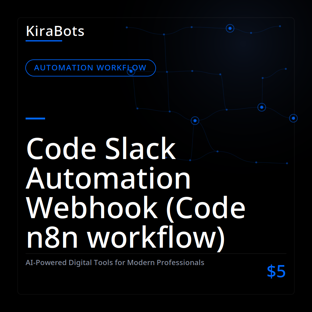 Code Slack Automation Webhook (Code n8n workflow)