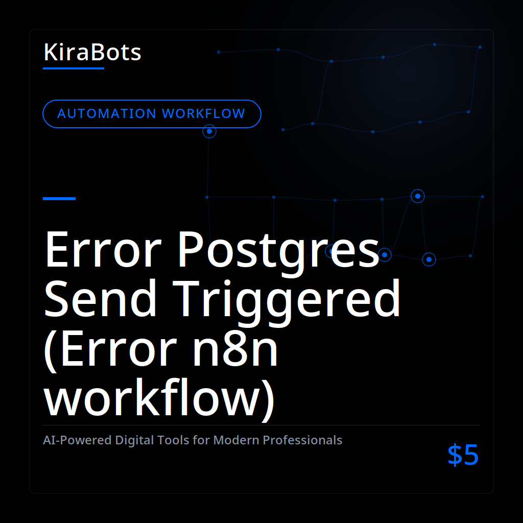 Error Postgres Send Triggered (Error n8n workflow)