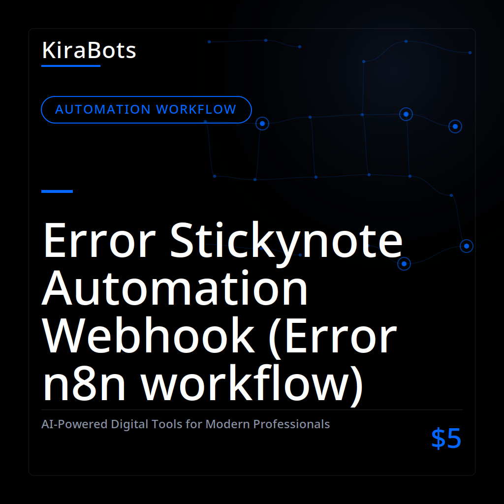 Error Stickynote Automation Webhook (Error n8n workflow)