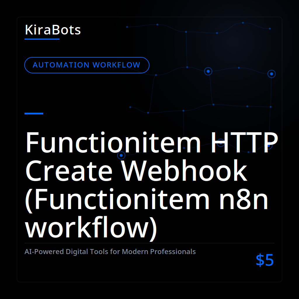 Functionitem HTTP Create Webhook (Functionitem n8n workflow)