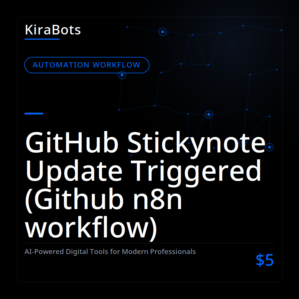GitHub Stickynote Update Triggered (Github n8n workflow)