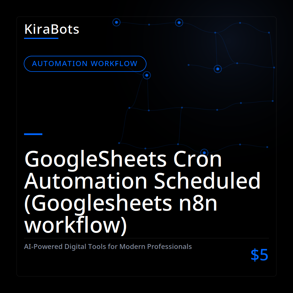 GoogleSheets Cron Automation Scheduled (Googlesheets n8n workflow)