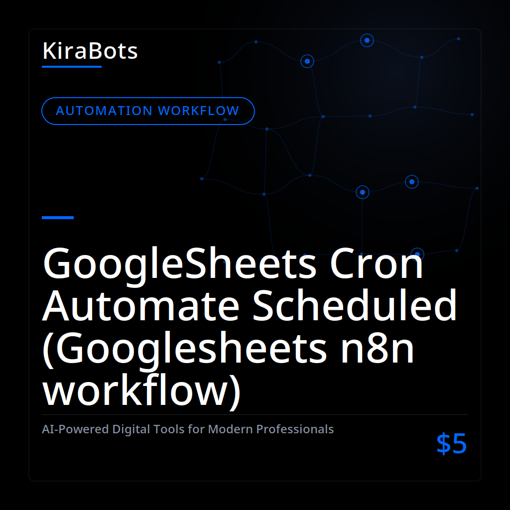 GoogleSheets Cron Automate Scheduled (Googlesheets n8n workflow)