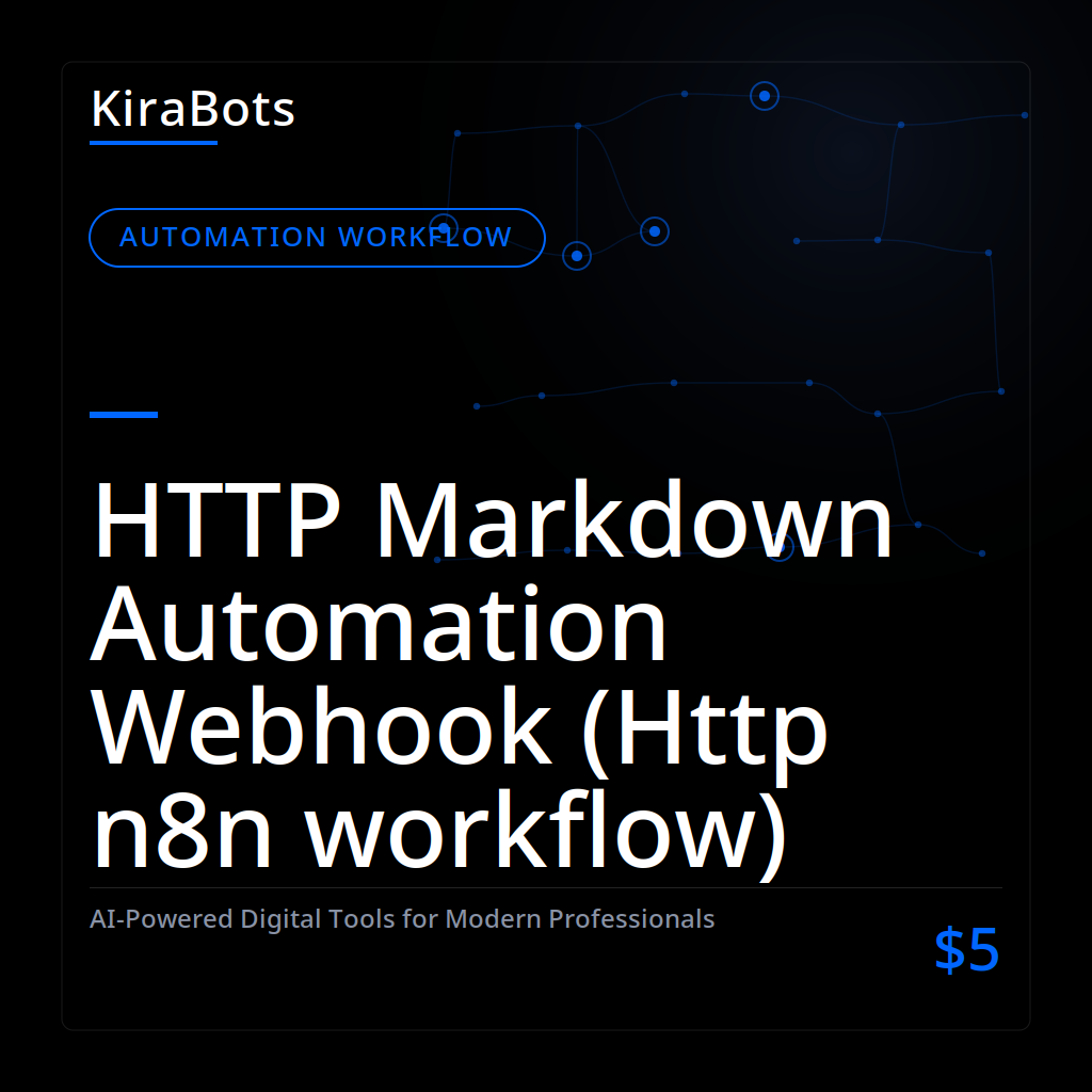 HTTP Markdown Automation Webhook (Http n8n workflow)
