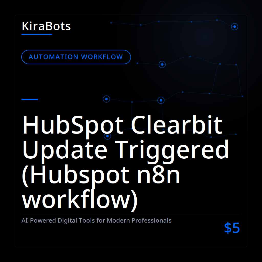HubSpot Clearbit Update Triggered (Hubspot n8n workflow)