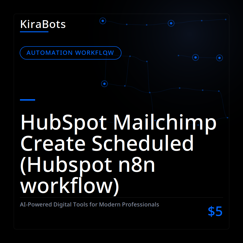 HubSpot Mailchimp Create Scheduled (Hubspot n8n workflow)
