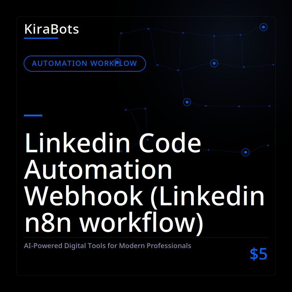 Linkedin Code Automation Webhook (Linkedin n8n workflow)