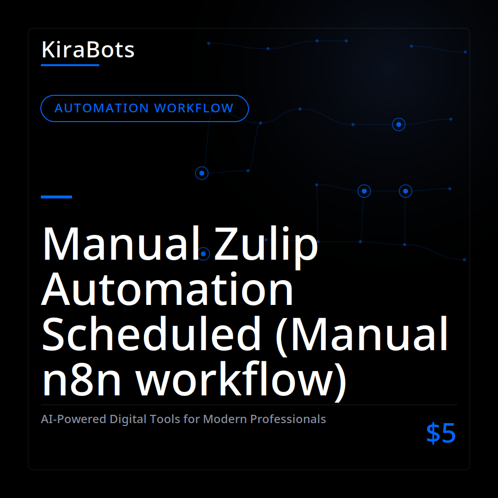 Manual Zulip Automation Scheduled (Manual n8n workflow)