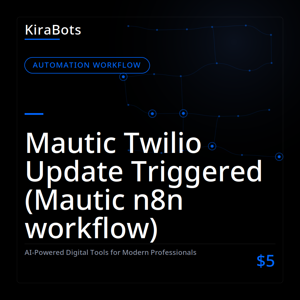 Mautic Twilio Update Triggered (Mautic n8n workflow)
