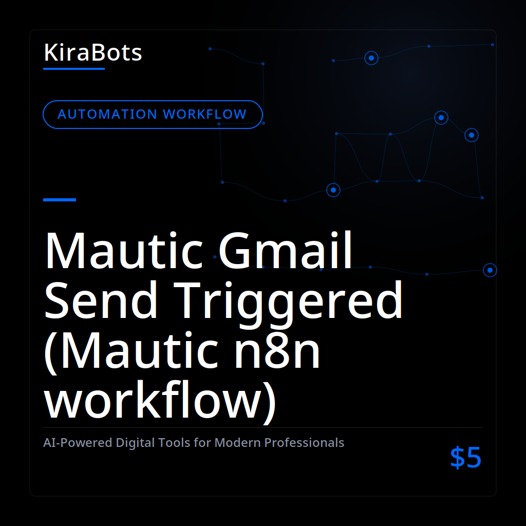 Mautic Gmail Send Triggered (Mautic n8n workflow)