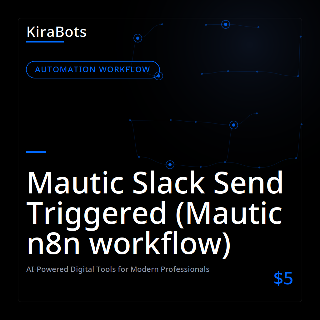 Mautic Slack Send Triggered (Mautic n8n workflow)