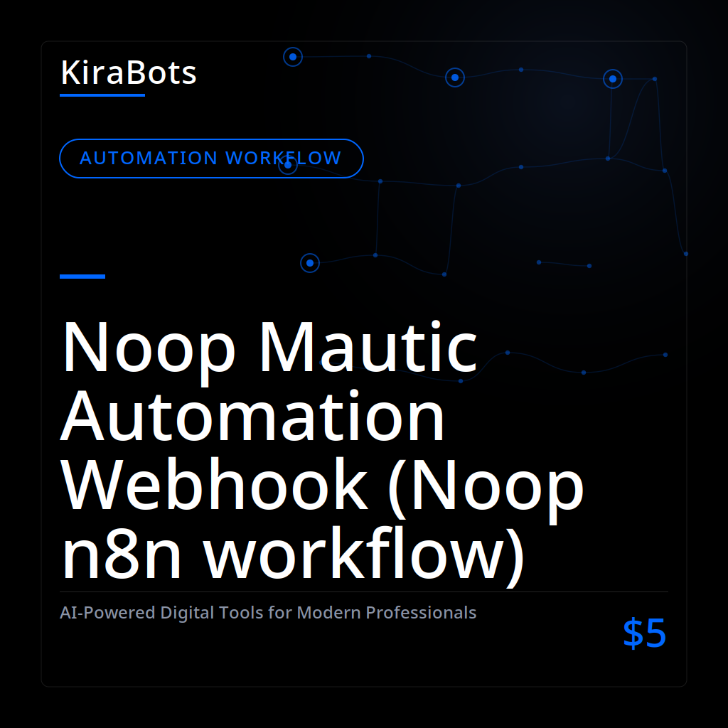Noop Mautic Automation Webhook (Noop n8n workflow)