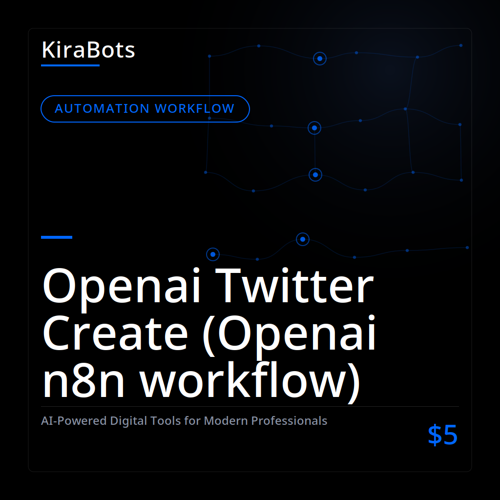 Openai Twitter Create (Openai n8n workflow)