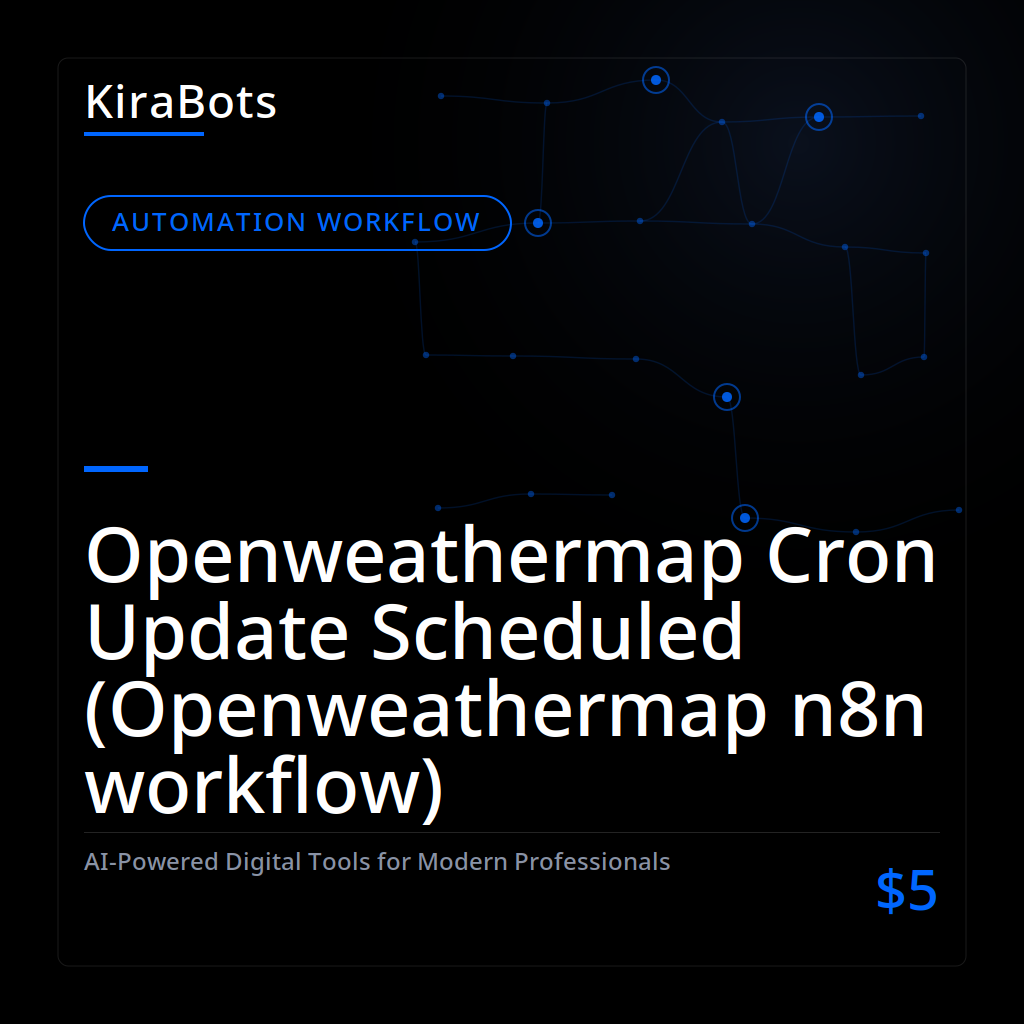 Openweathermap Cron Update Scheduled (Openweathermap n8n workflow)