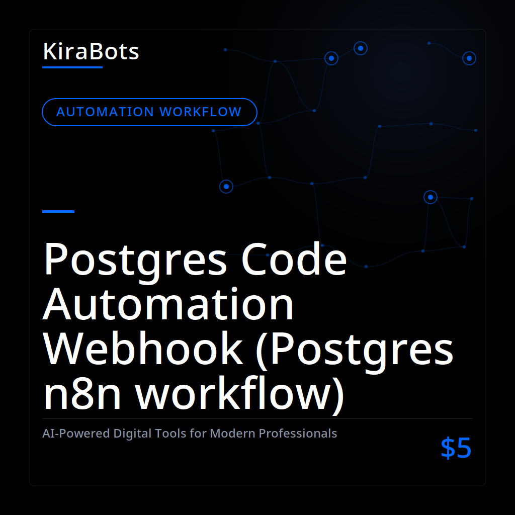Postgres Code Automation Webhook (Postgres n8n workflow)