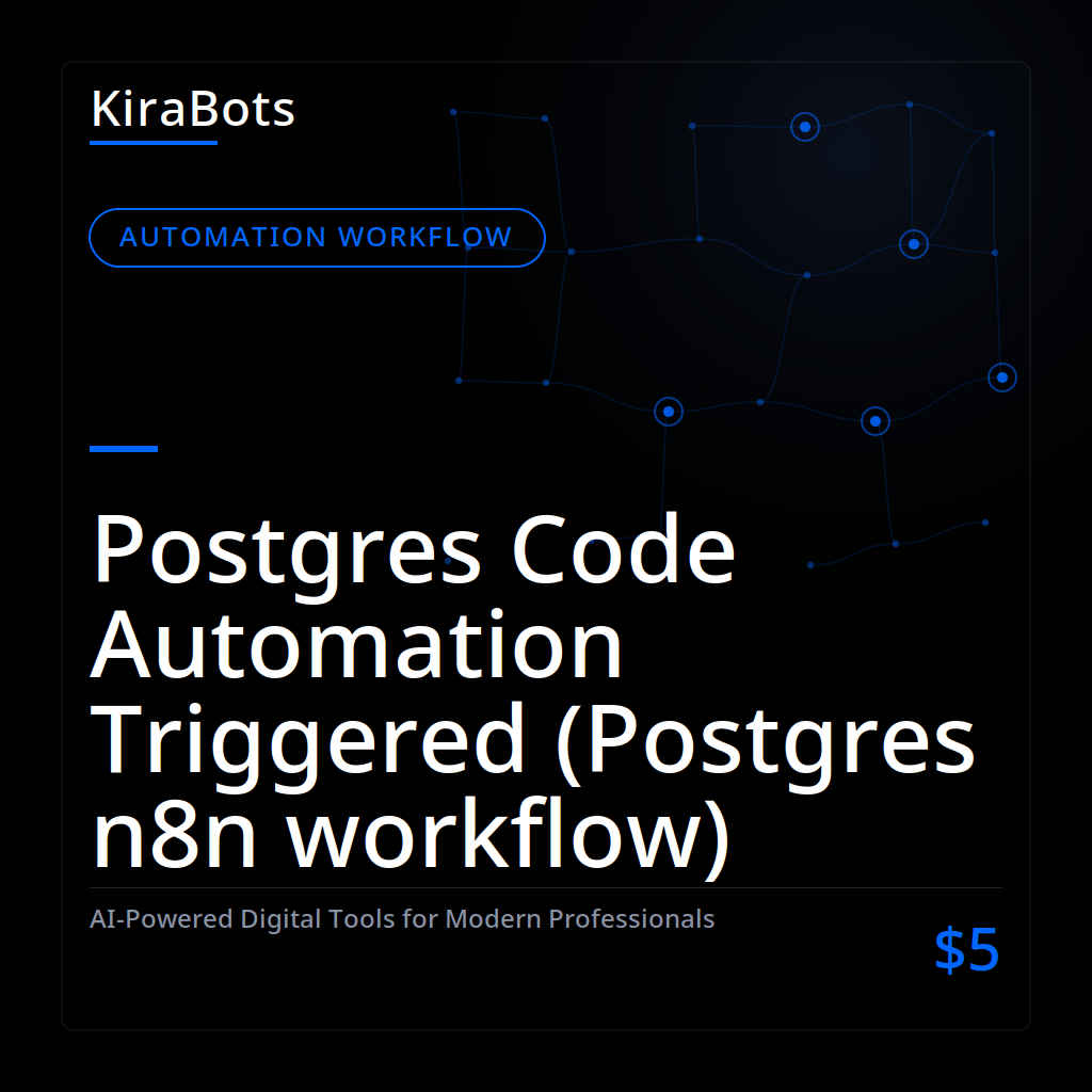 Postgres Code Automation Triggered (Postgres n8n workflow)