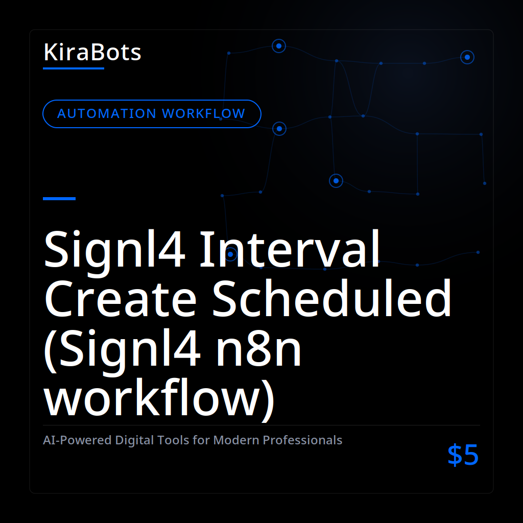 Signl4 Interval Create Scheduled (Signl4 n8n workflow)