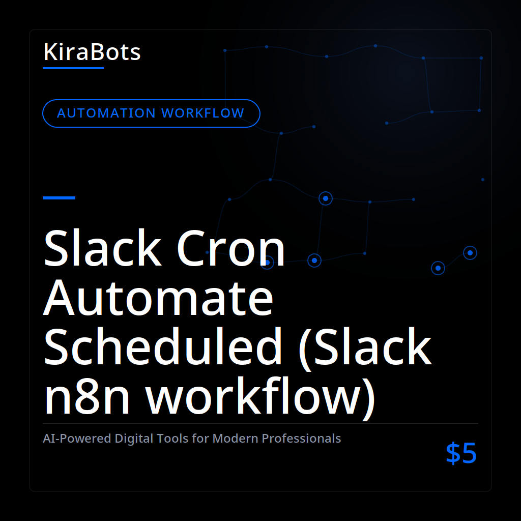 Slack Cron Automate Scheduled (Slack n8n workflow)