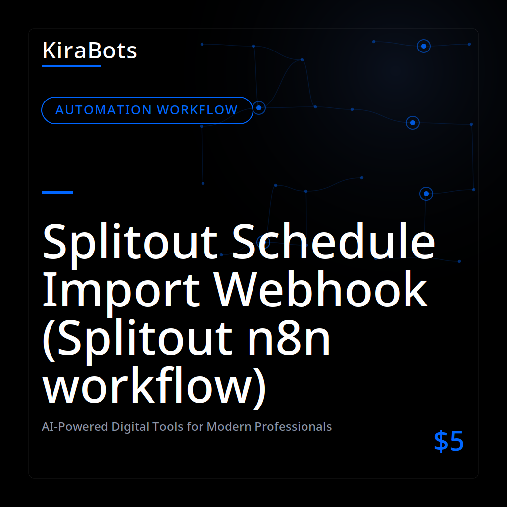 Splitout Schedule Import Webhook (Splitout n8n workflow)