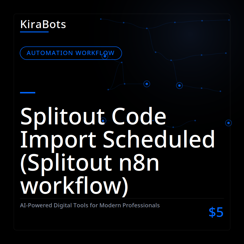 Splitout Code Import Scheduled (Splitout n8n workflow)