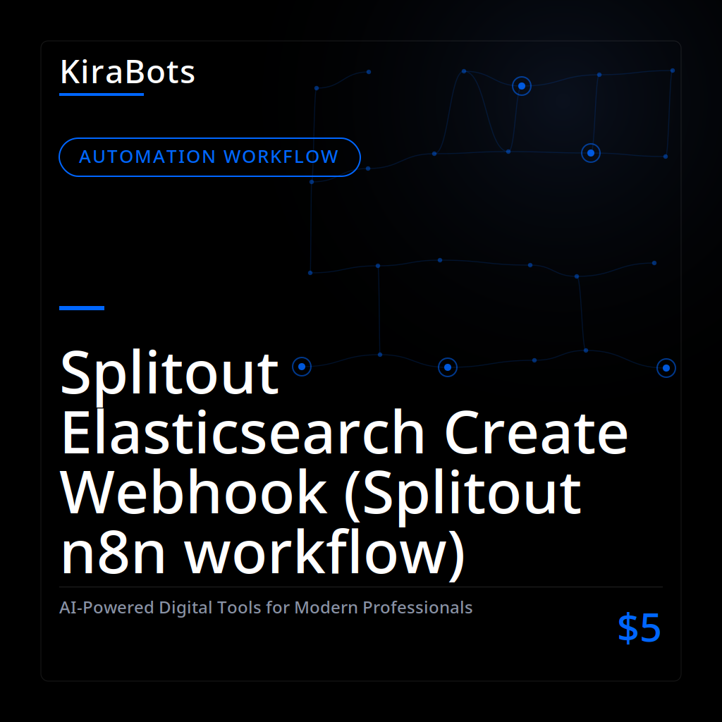 Splitout Elasticsearch Create Webhook (Splitout n8n workflow)