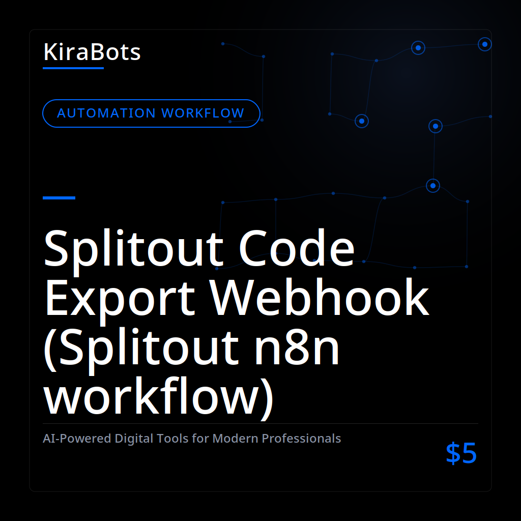 Splitout Code Export Webhook (Splitout n8n workflow)