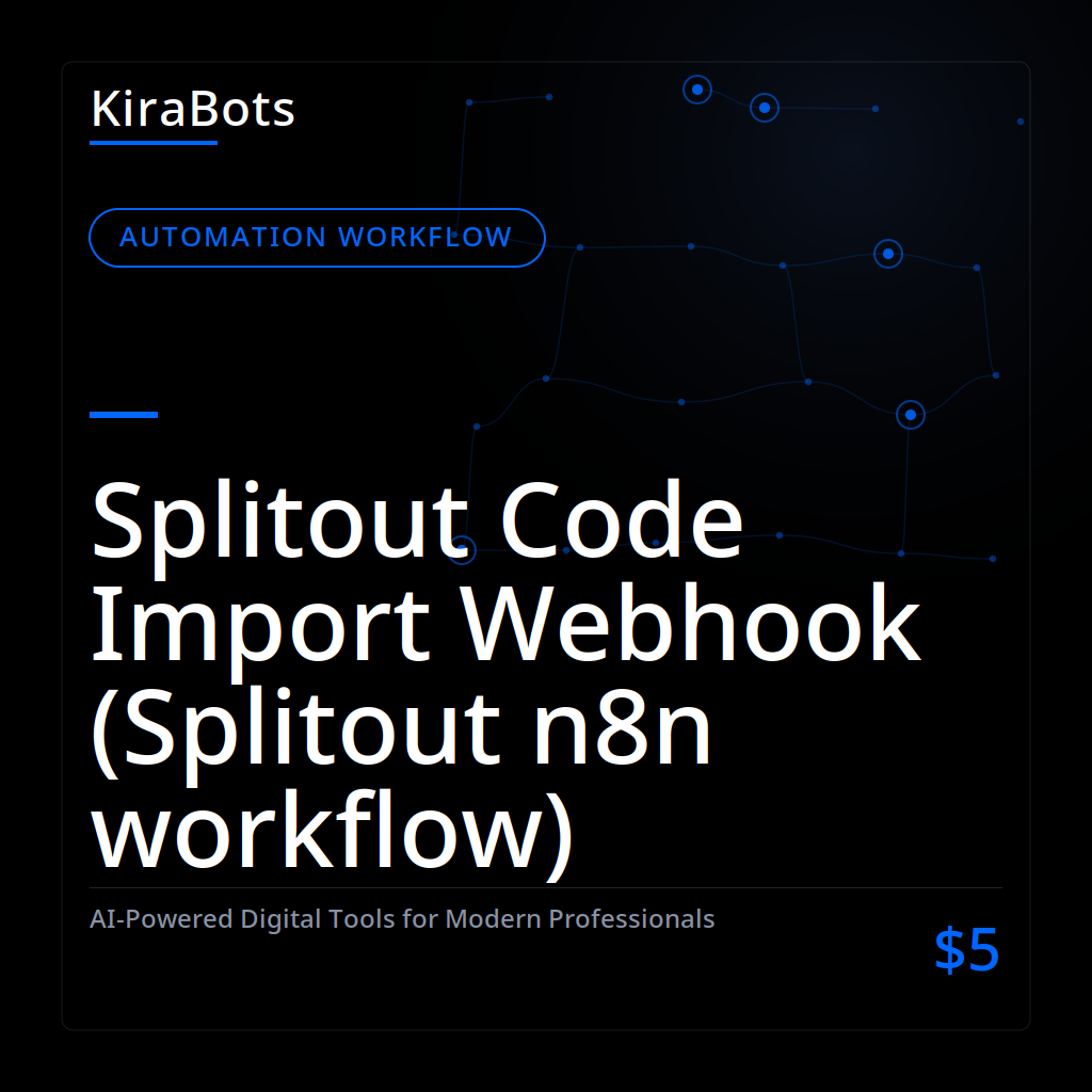 Splitout Code Import Webhook (Splitout n8n workflow)