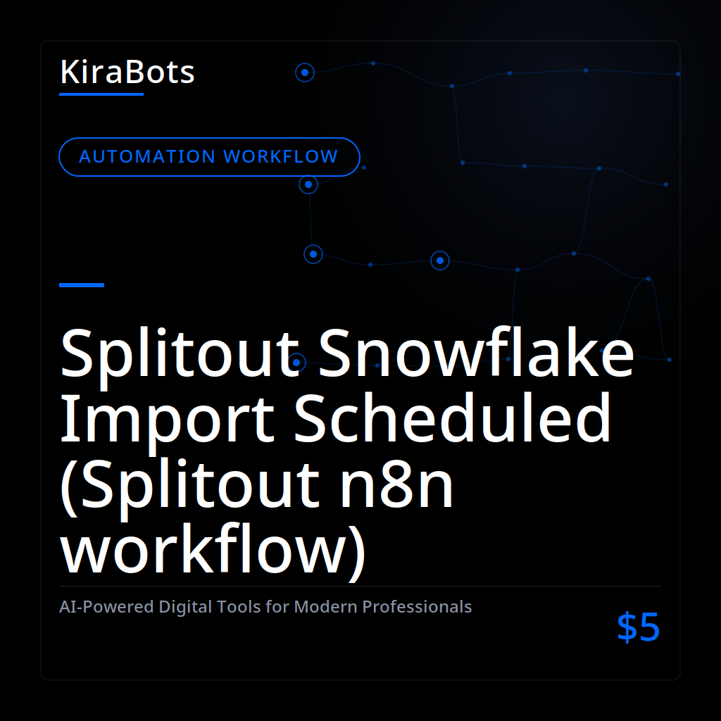 Splitout Snowflake Import Scheduled (Splitout n8n workflow)