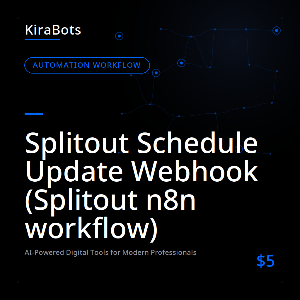 Splitout Schedule Update Webhook (Splitout n8n workflow)