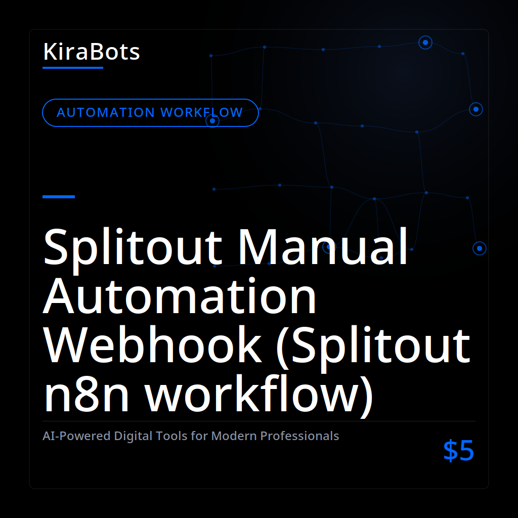 Splitout Manual Automation Webhook (Splitout n8n workflow)