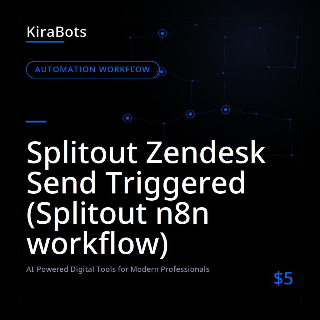 Splitout Zendesk Send Triggered (Splitout n8n workflow)