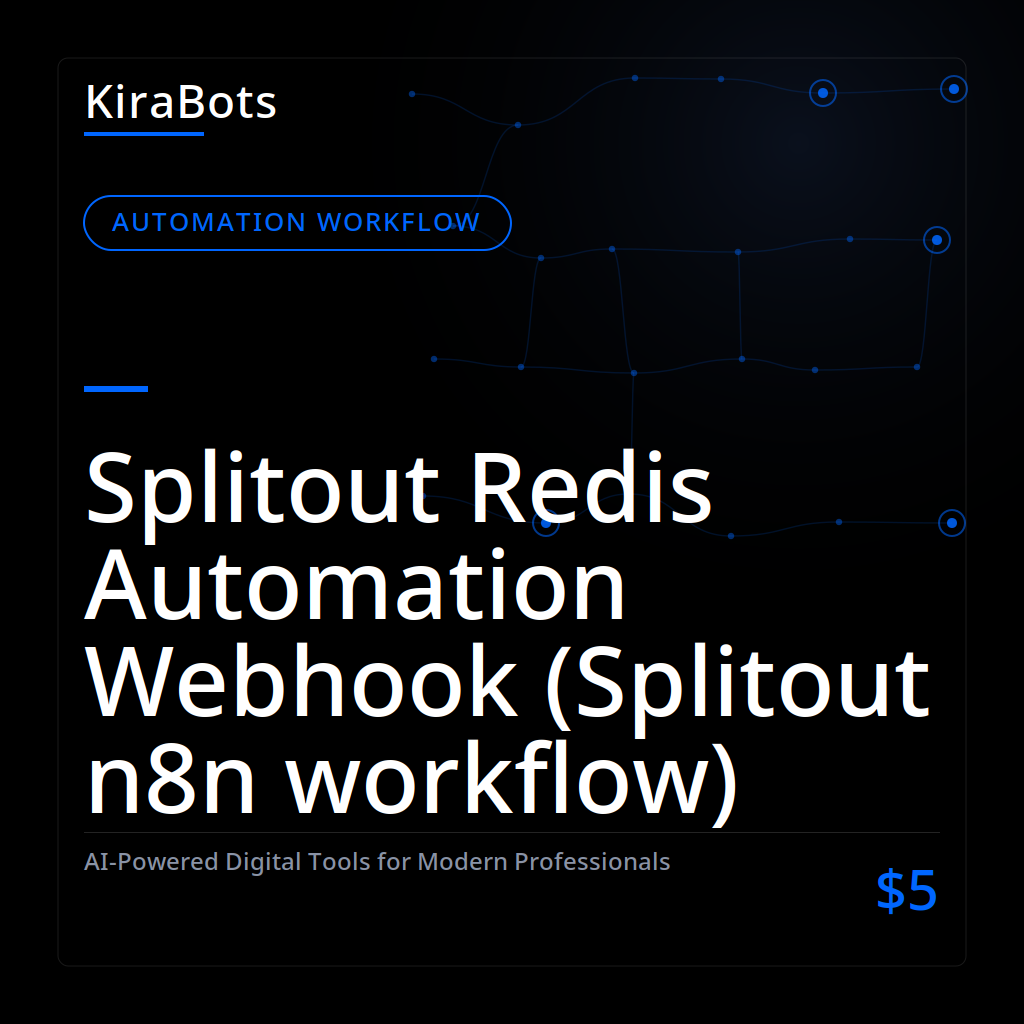 Splitout Redis Automation Webhook (Splitout n8n workflow)