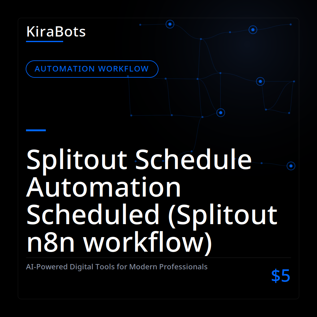 Splitout Schedule Automation Scheduled (Splitout n8n workflow)