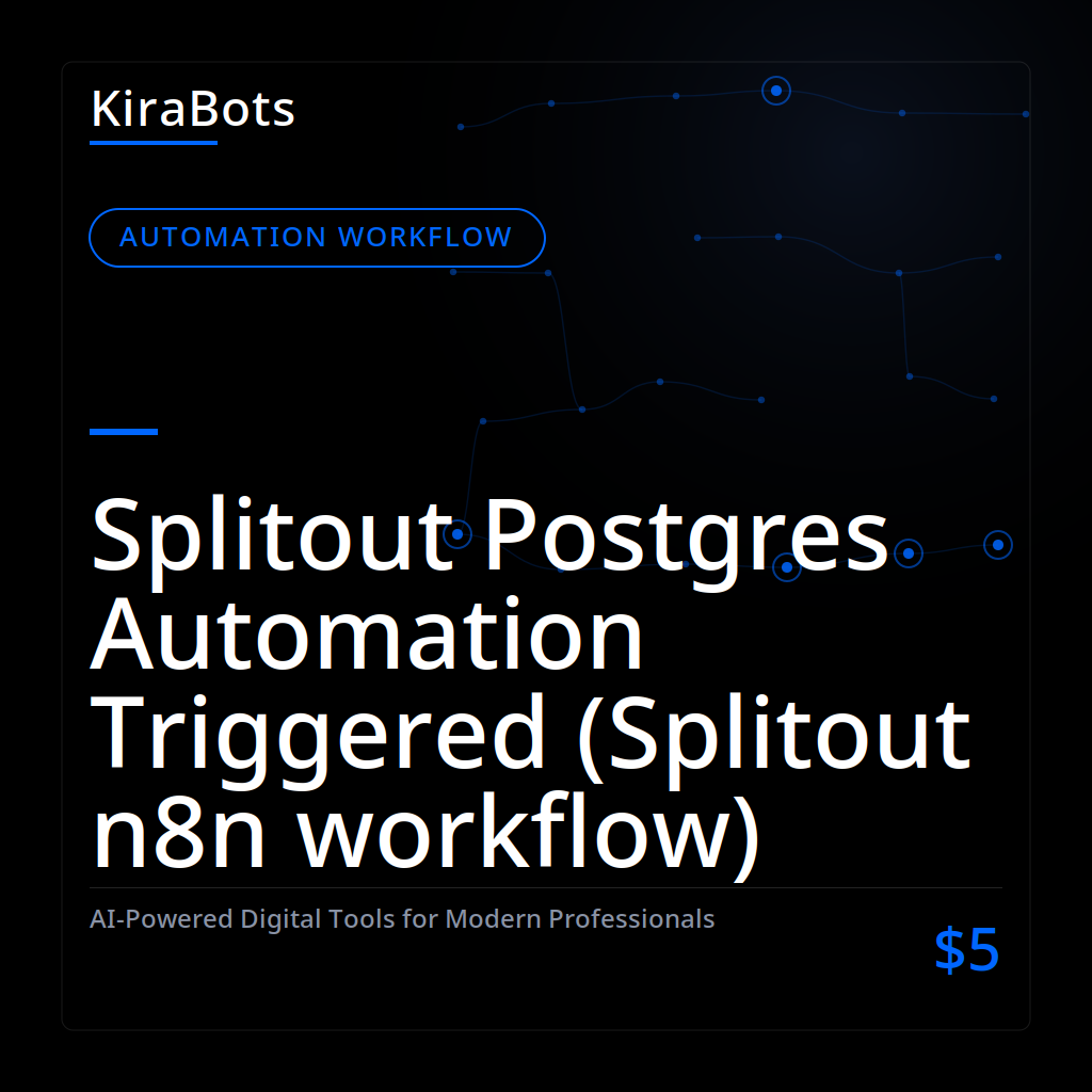 Splitout Postgres Automation Triggered (Splitout n8n workflow)