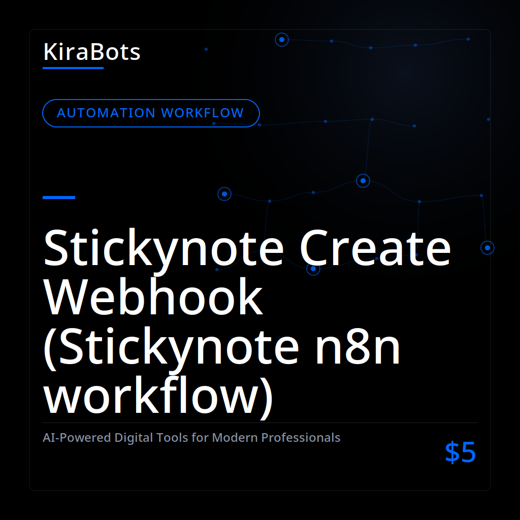 Stickynote Create Webhook (Stickynote n8n workflow)
