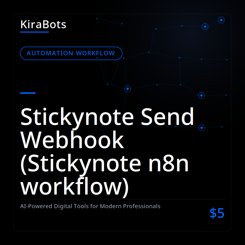 Stickynote Send Webhook (Stickynote n8n workflow)