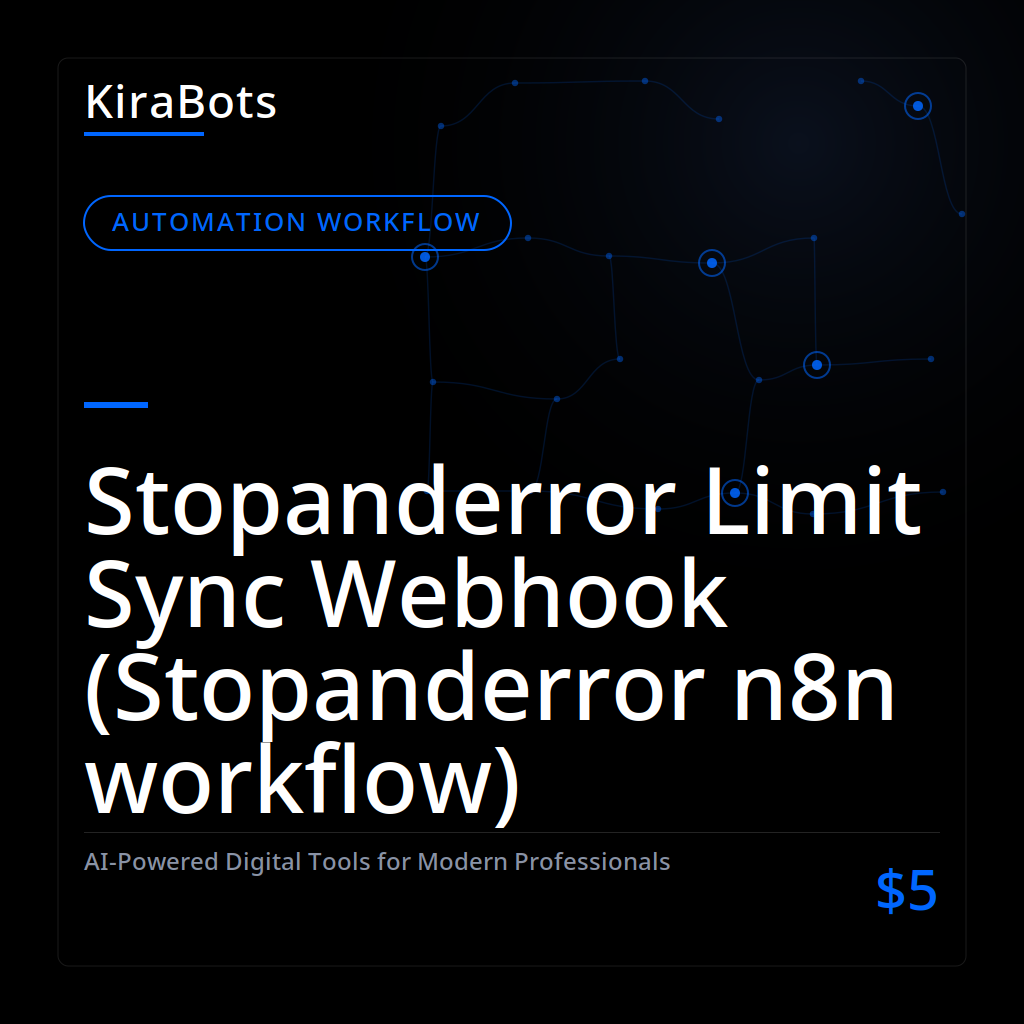 Stopanderror Limit Sync Webhook (Stopanderror n8n workflow)