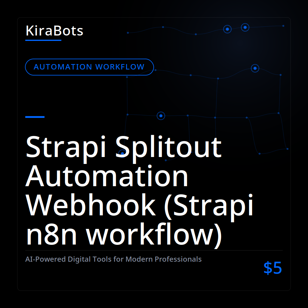 Strapi Splitout Automation Webhook (Strapi n8n workflow)