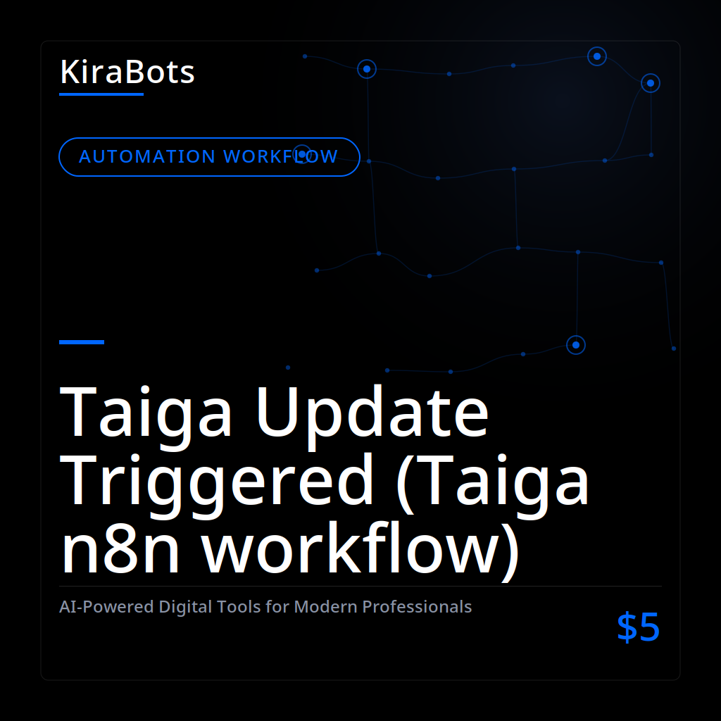 Taiga Update Triggered (Taiga n8n workflow)