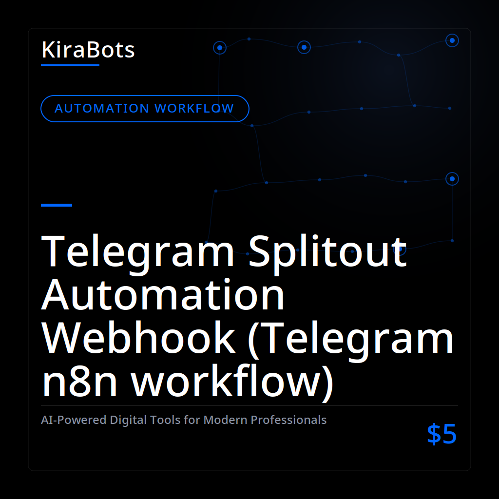 Telegram Splitout Automation Webhook (Telegram n8n workflow)