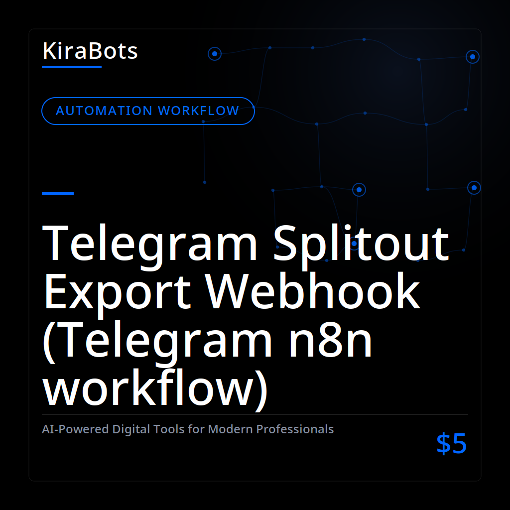 Telegram Splitout Export Webhook (Telegram n8n workflow)