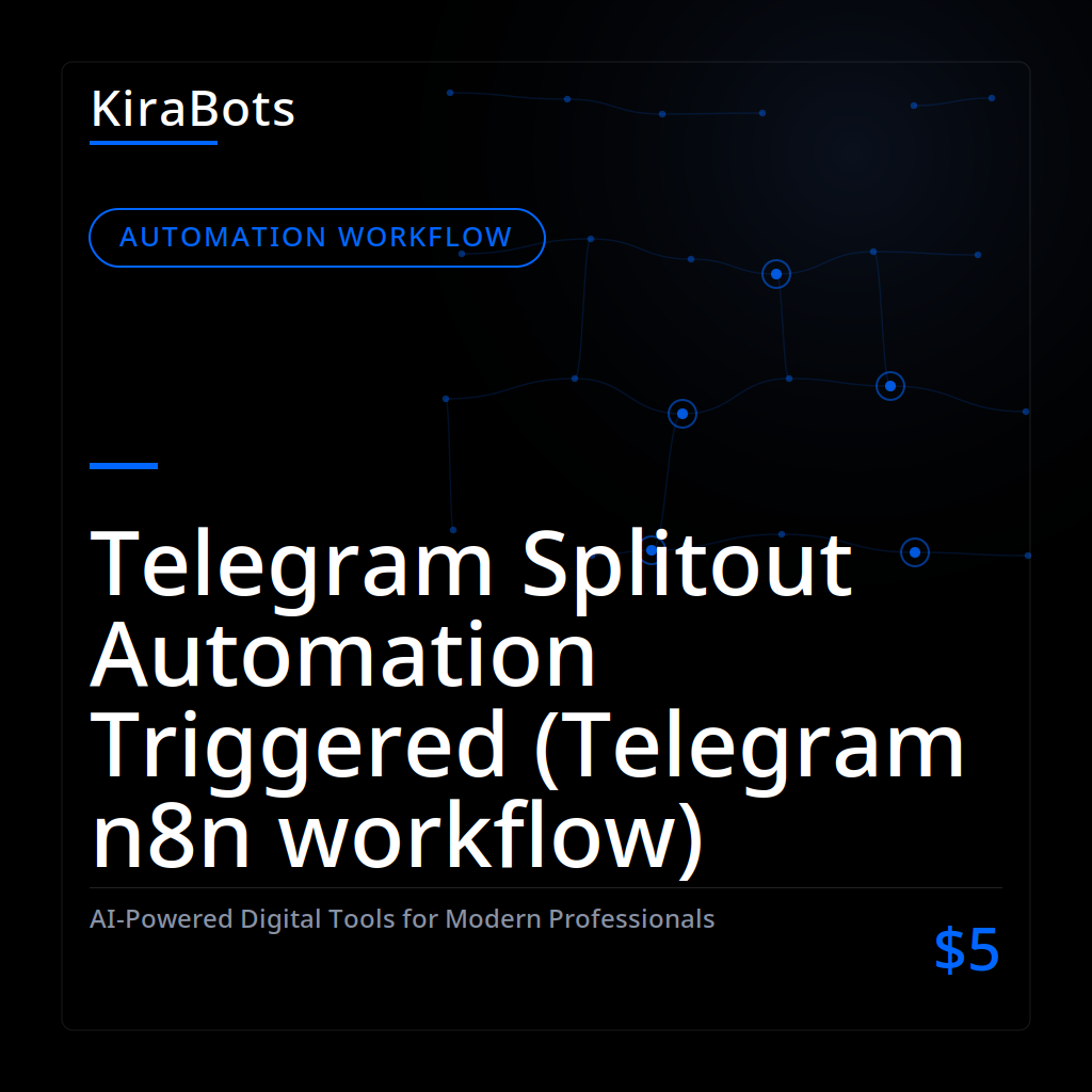 Telegram Splitout Automation Triggered (Telegram n8n workflow)