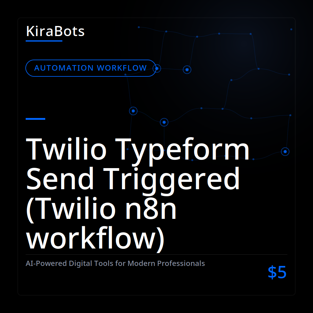 Twilio Typeform Send Triggered (Twilio n8n workflow)