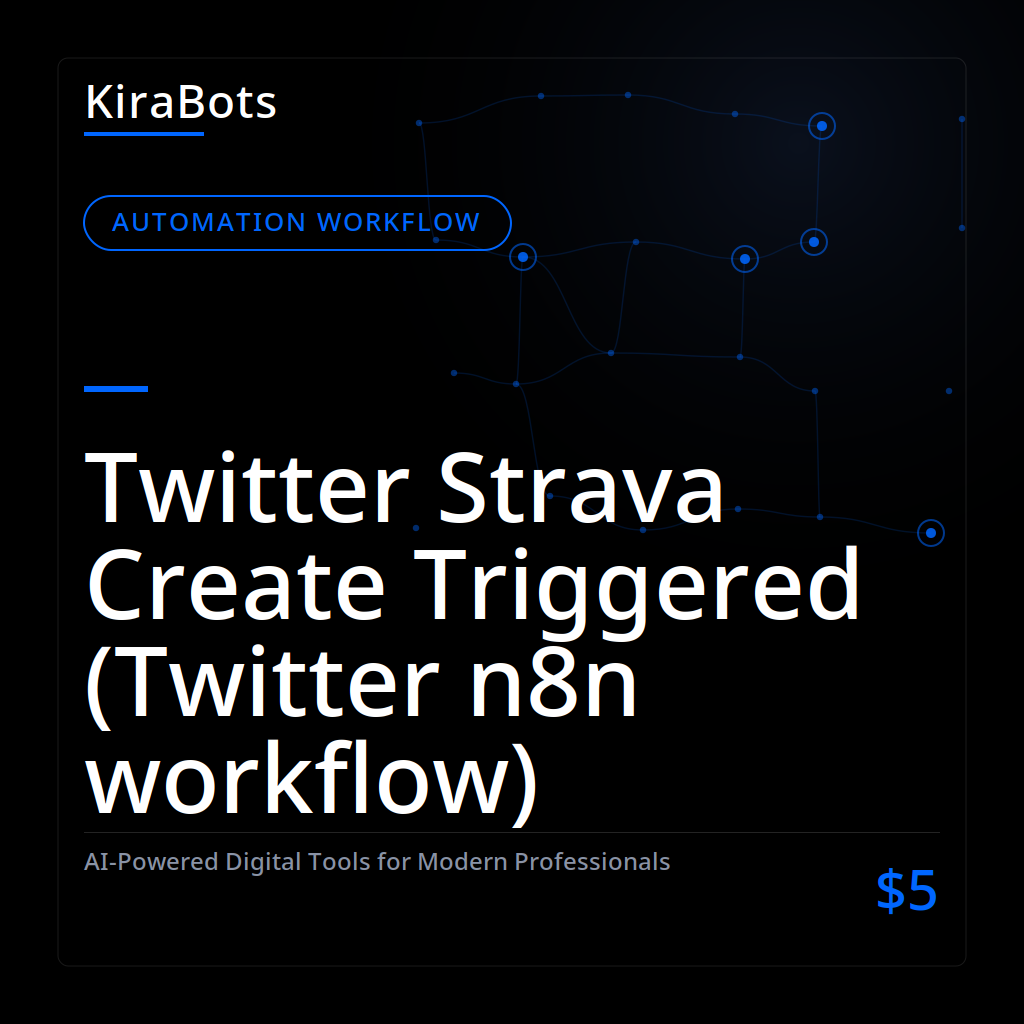 Twitter Strava Create Triggered (Twitter n8n workflow)