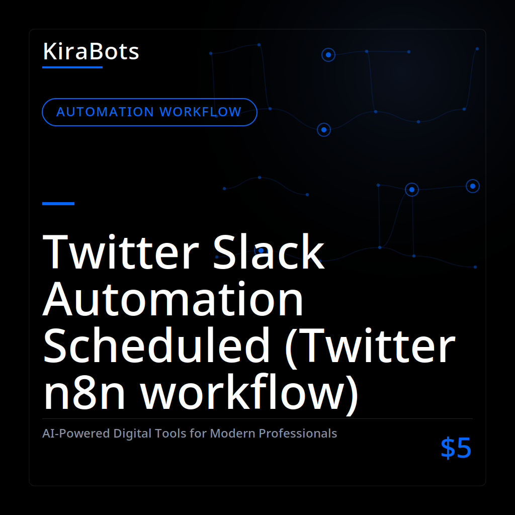 Twitter Slack Automation Scheduled (Twitter n8n workflow)