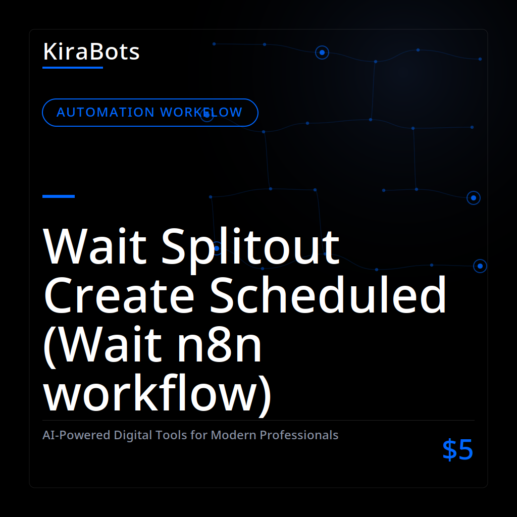 Wait Splitout Create Scheduled (Wait n8n workflow)